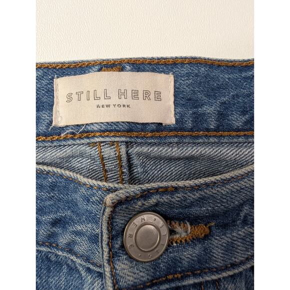 Still Here Childhood Jeans Thin Bone Hand Painted Line Med Blue 29 - Picture 8 of 16